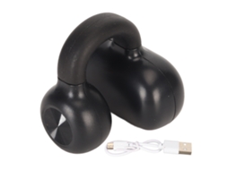 Auriculares Bluetooth com clip HiFi com cancelamento de ruído, recarregáveis, um só auricular, sem fios, para desporto, preto | S/MARCA
