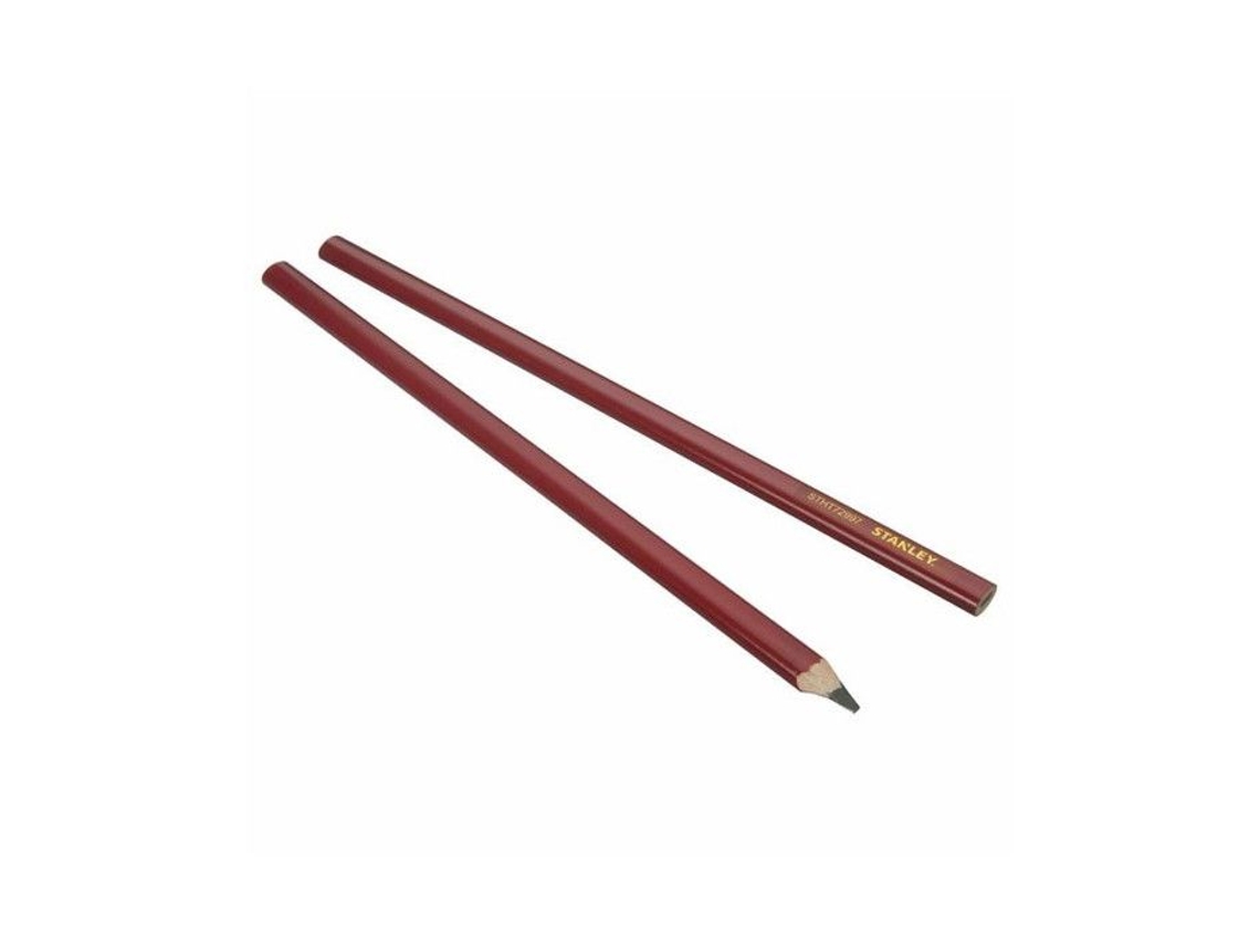 2 Lápis de Carpinteiro STANLEY Vermelho Stht0-72997 30 Cm