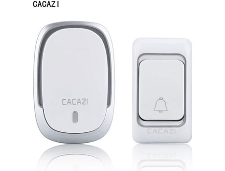 Campainha sem fio à prova dágua com 36 melodias e alcance de 300m - 300M LED - K01-AC - ABS - Prata
