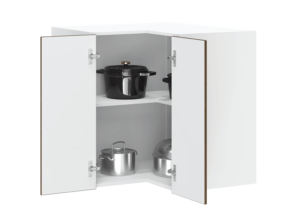 Vidaxl Armário Canto Parede Cozinha Lucca Madeira Carvalho Castanho