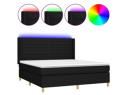 Box Spring Bed, Box Spring Beds Vidaxl Preto Tecido (180 X 200 Cm)
