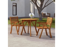 Vidaxl Mesa De Jardim Ø 85 Cm Madeira De Acácia Maciça