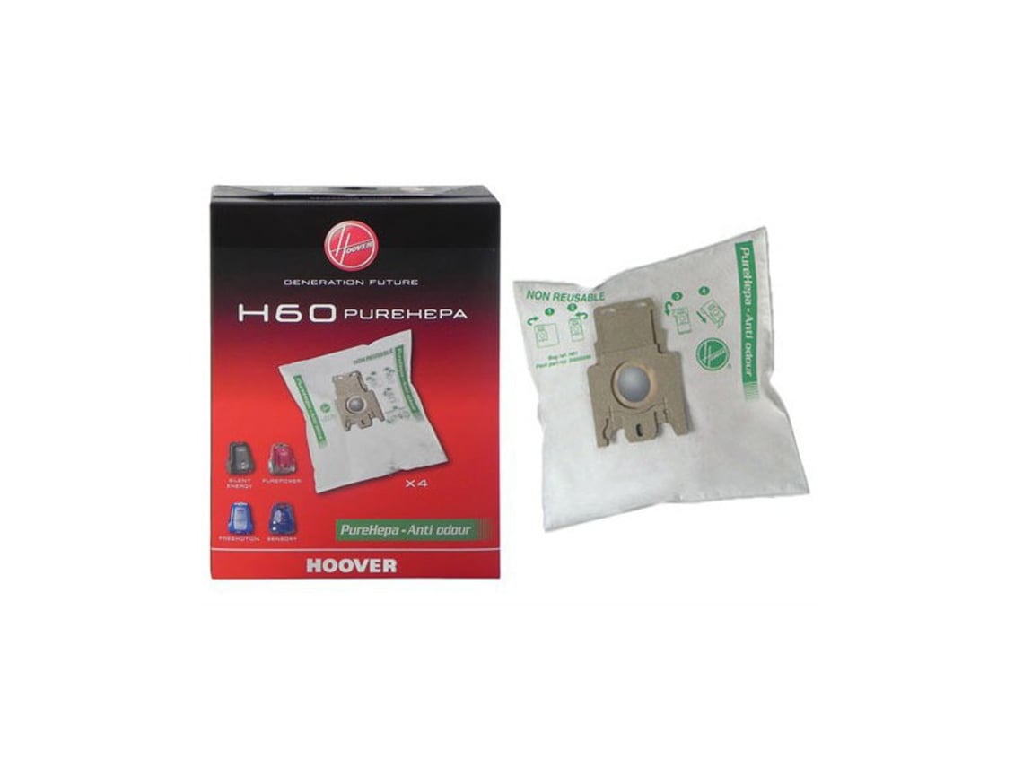 Sacos de Aspirador HOOVER Hepa Antiodour Filtration Sensory (4 unidades)