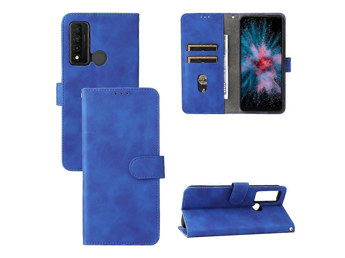 Capa De Couro Com Flip Magnético Para Tcl 20 Xe Skin Feel