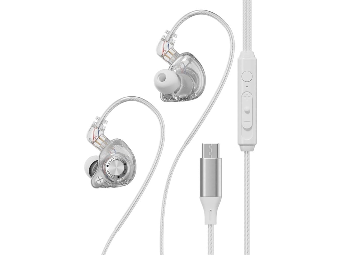 Ouvidores Usb C Hifi Iem Com Controle De Volume, Monitores Intra - Auriculares Móveis Com Isolamento Acústico