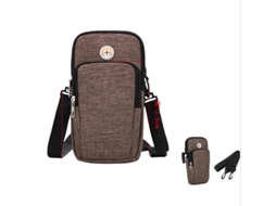 Braçadeira Esportiva Unissex Para Celular, Ideal Para Corrida E Fitness - Marrom