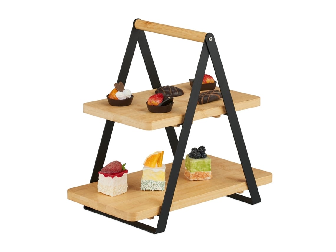 Suporte Para Chá Em Bambu E Metal, Modelo 347