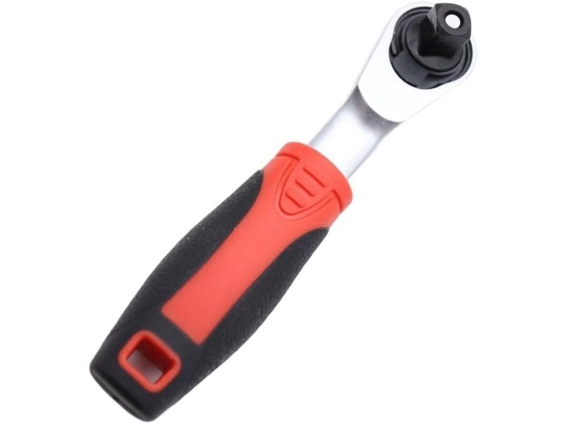 Chave De 1/4" Com 72 Cabo Em Aço Para Prata E Vermelha.