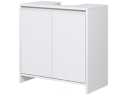 Móvel Para Lavatório Pousar Moderno Com Prateleira Anti-tombo Carga 40 Kg 60x30x60 Cm Branco