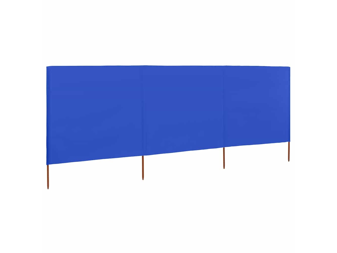 Maison Exclusive - Para-vento Com 3 Painéis Em Tecido 400x120 Cm Azul-ciano