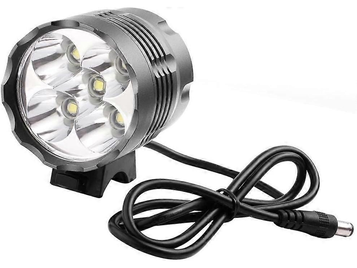 Lurelia Luz De Bicicleta Farol Dianteiro Para Bicicleta Com 5 Leds Cree Xm- L T6 De 8000 Lúmens E Bateria Recarregável.