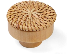 Puxadores De Gaveta Artesanais Em Rattan Trançado Para Móveis Armário, Portas De Armários Cozinha E Gavetas Cômodas Cor
