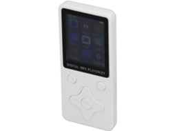 Reprodutor de MP3/MP4 de 64 GB com som HiFi Bluetooth para esportes e viagens, tela de 1,8 polegadas (branco)