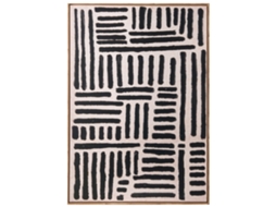 Impressão Para Parede Com Moldura Beliani Navan De Material Sintético Preto 73x4x103