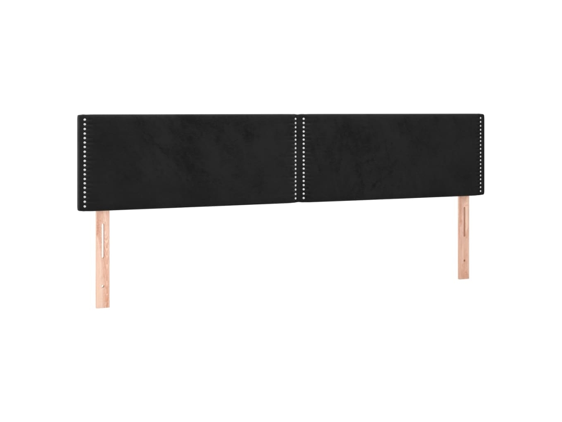 Conjunto 1 Cabeceira Vidaxl Preto Veludo (180 X 5 X 88 Cm)