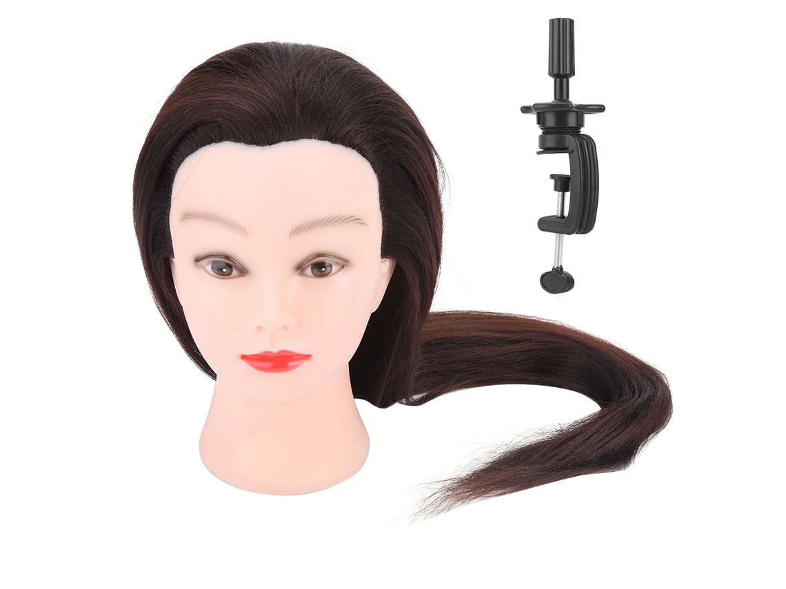 Cabeça De Boneca Manequim Com Cabelo Para Treinamento De Cabeleireiro E Prática De Estilo