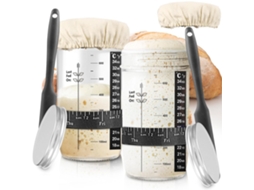 Kit Inicial De Fermento Natural Para Pão Caseiro, Pote De Fermentação Dureforward