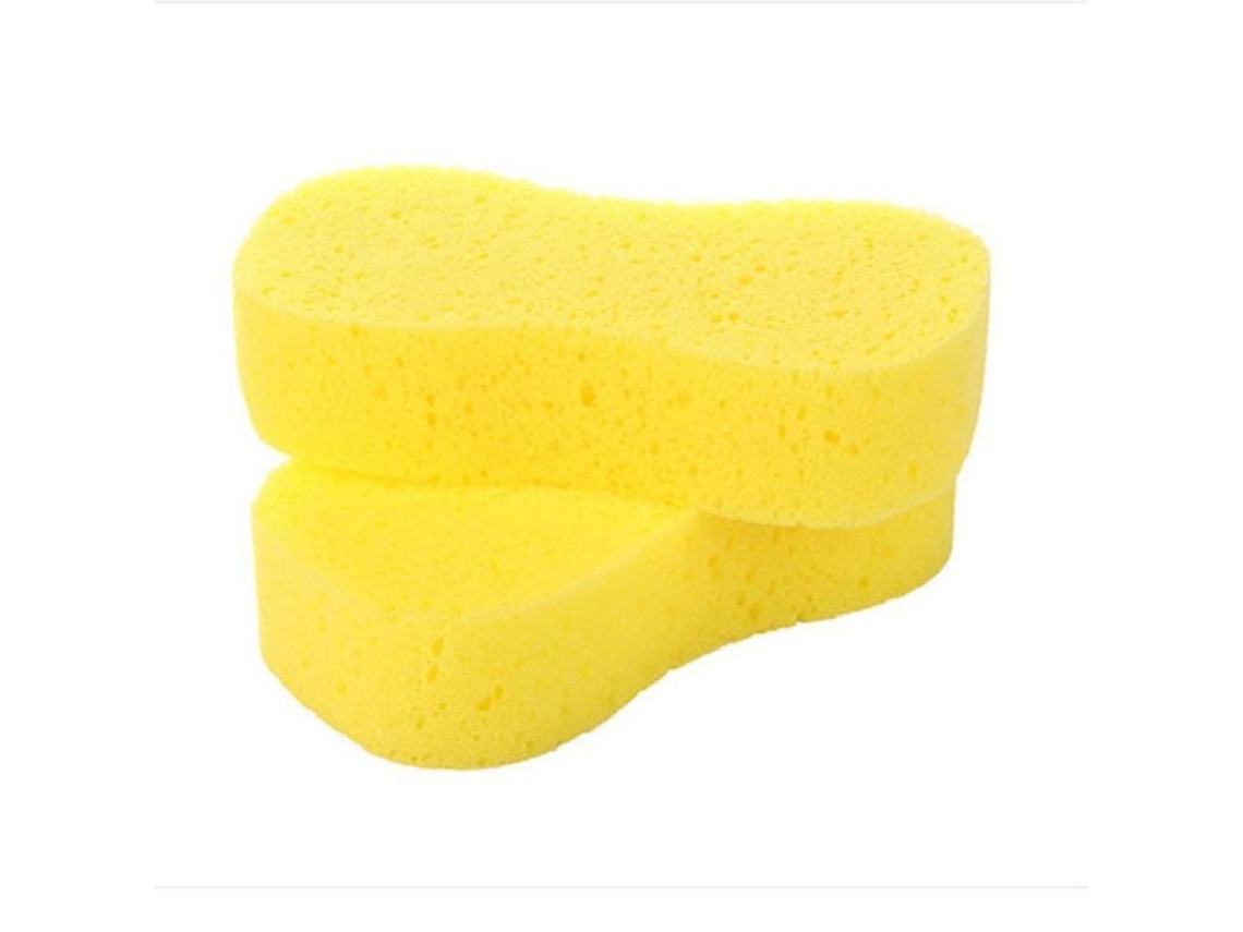 3 Esponjas De Limpeza Amarelas, 21.5x11x4.5 Cm, Para Lavar Carros, Bicicletas E Itens Domésticos