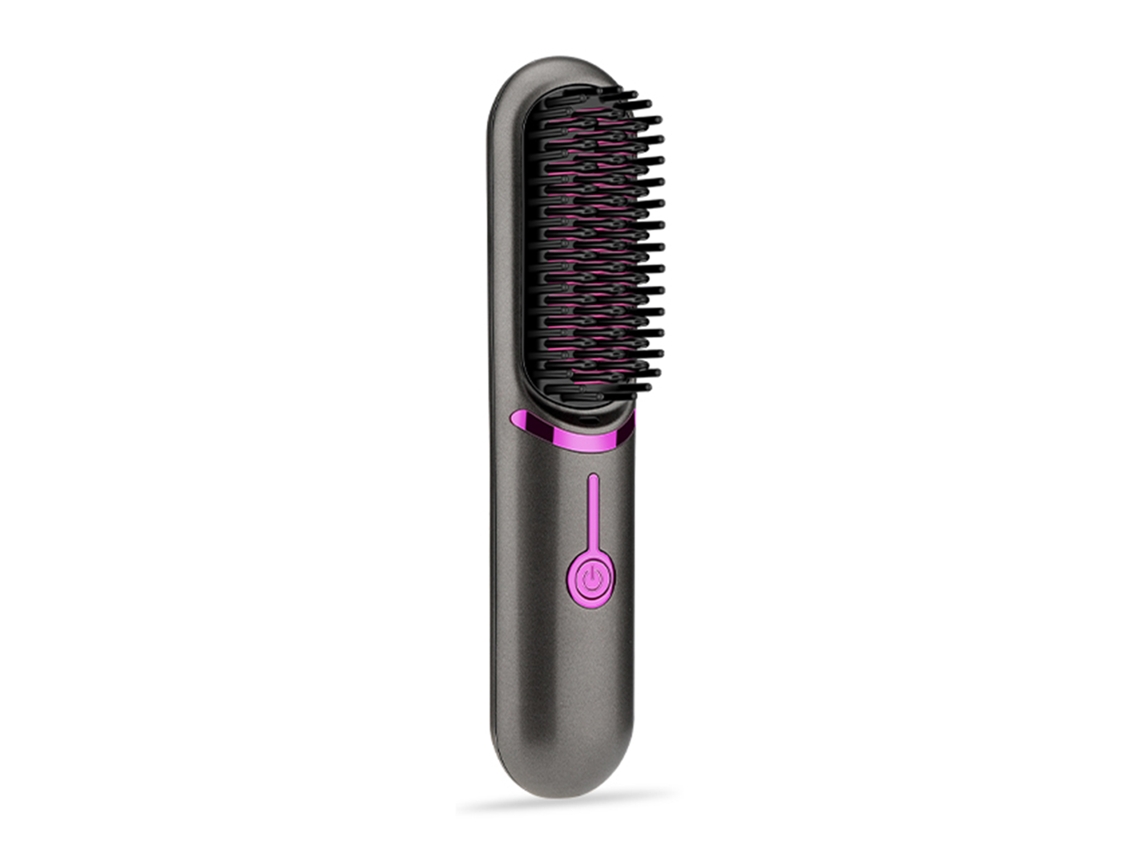 2026 peine Alisador de Cabelo Recarregável Usb Alisamento e Volume Peine Alisador Cerâmico para Viagem Aquecimento Rápido Ferramenta de Estilo
