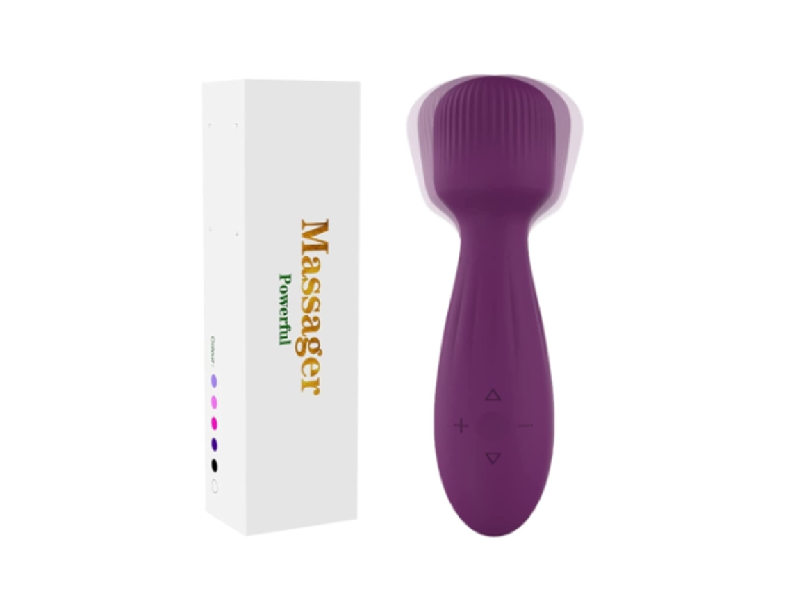 Massageador Corporal, Mini Massageador, Sem Fio e Silencioso, 5 Velocidades e 5 Modos, Massageador Pessoal, Vermelho