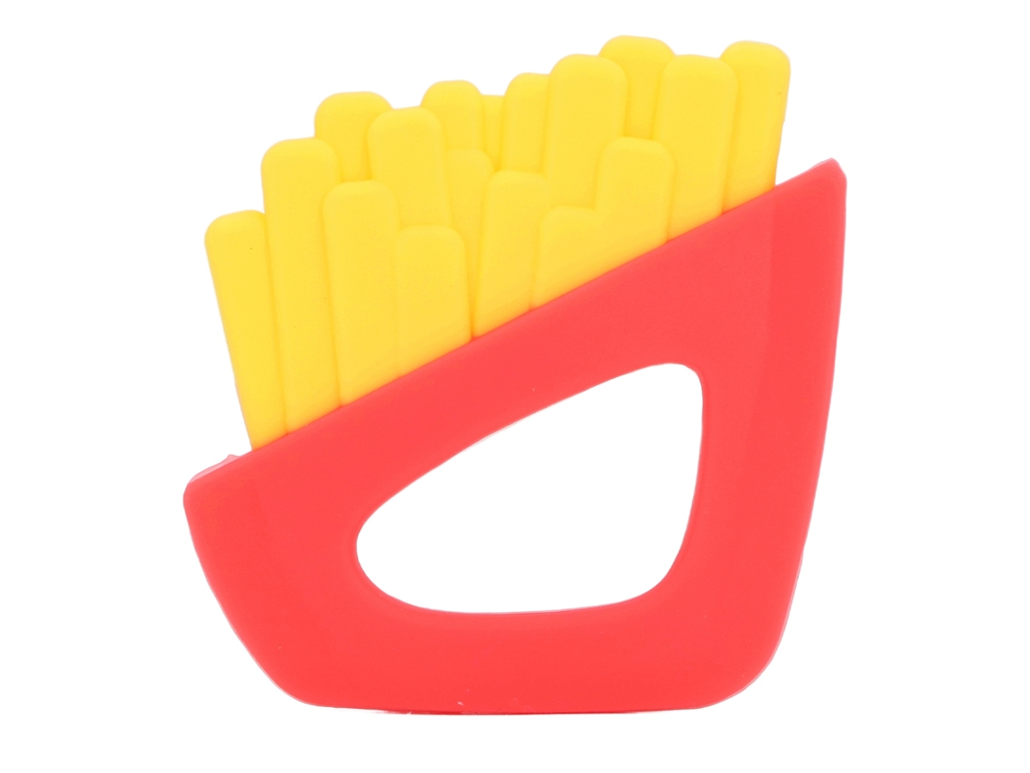 Mali chupeta de Batata Frita para Bebê em Silicone Alivia Itching e Ansiedade Soothing Teether