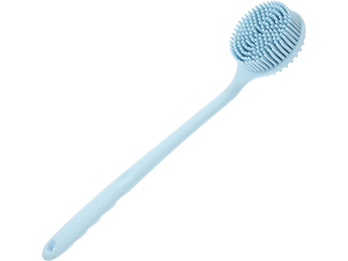 Lurelia Escova De Silicone Para Banho De Cuidado Corporal, Silicone Macio, Cabo Longo E Dupla Face, Cuidado Familiar Suave