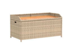 Banco de Arrumação VIDAXL Vime Pe/Acácia Mistura de Beges 100 X 50 X 52 Cm