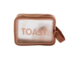 Bolsa de Maquiagem Multifuncional Desenho Animado Grande Capacidade Impermeável Portátil para Viagem Marrom Pequena