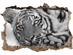 Adesivos de Parede Adesivo Tigre Relaxado Adesivo Mural Para Salão De Beleza Quarto Cozinha Escritório Adulto Criança 50x70cm