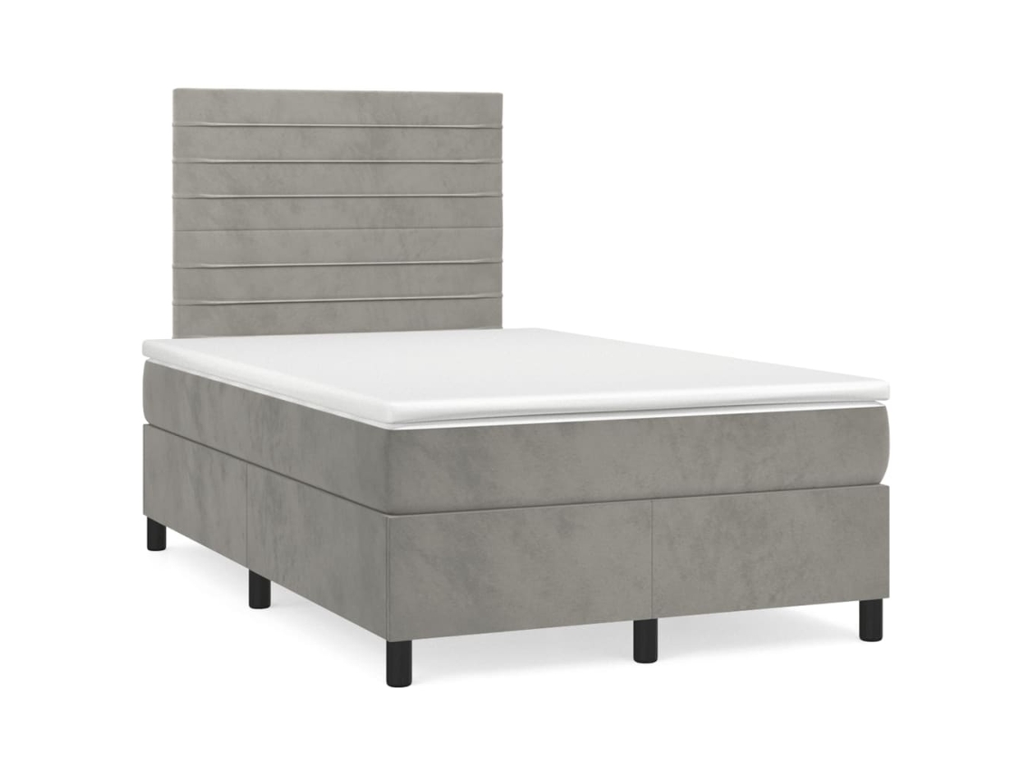 Box Spring Bed, Box Spring Beds Vidaxl Cinzeto Veludo (120 X 200 Cm)