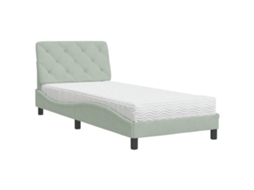 Bed, Beds Vidaxl Cinzeto Veludo (90 X 200 Cm)