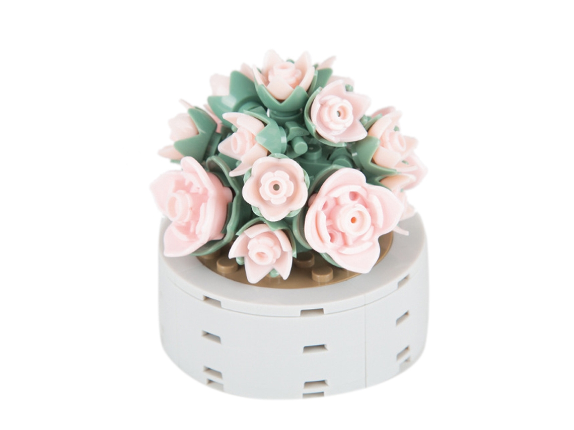 Bloques Construção Succulentas Formas Fofas Jk2710 Rosa Verde