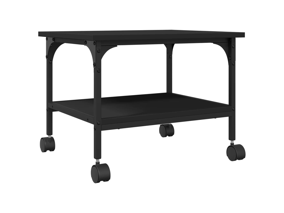 Printer Stand, Printer Stands Vidaxl Preto Madeira Processada