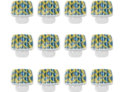 Puxadores Quadrados Para Gavetas De Cômoda, Puxadores Para Armários De Cozinha, 12 Peças, Listras Amarelo Banana