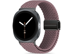 Pulseira de Nylon Trançado Com Data Magnética Para Samsung Galaxy Watch8 Classic Design Elástico Roxo Fumaçado Efeito