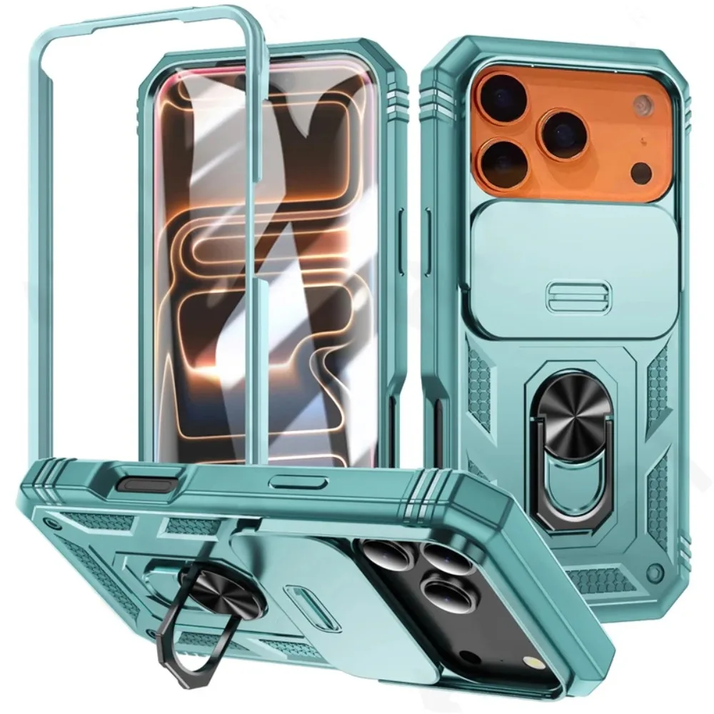 (verde, Para Iphone 14 Pro Max) Suporte Magnético Giratório De 360° Para Carro, Capa Deslizante Para Câmera À Prova De Choque De Nível Militar.