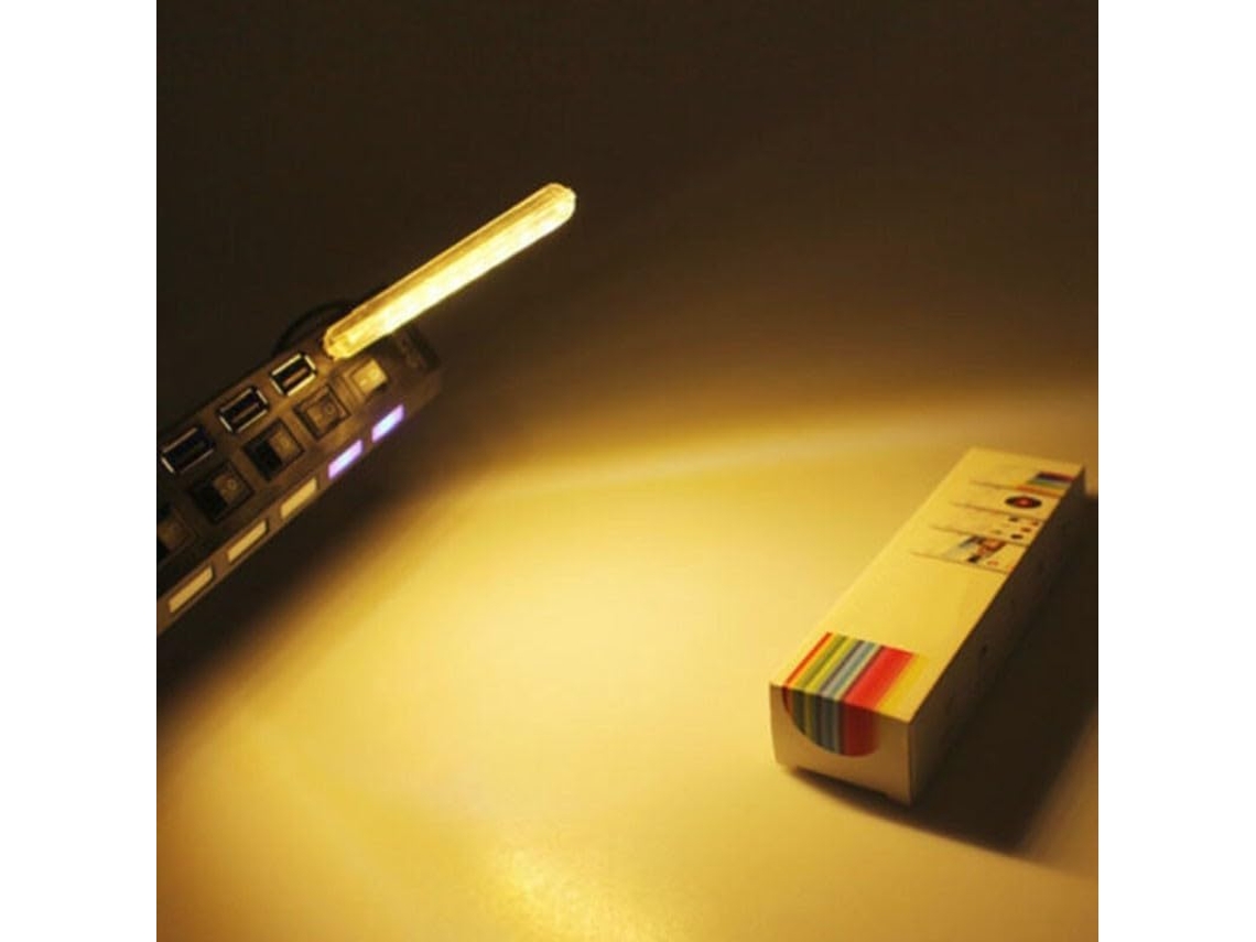 Luz Noturna Led Usb Com 8 Leds Brancos Quentes/brancos, Portátil,