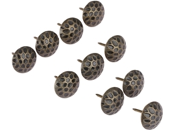 Conjunto De 10 Tachinhas Bronze 19x20mm Para Bijuterias, Caixa