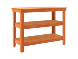 Conjunto 1 Bancada De Trabalho Vidaxl Castanho Madeira De Pinho Maciça (110,5 X 50 X 80 Cm)