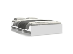 Bed Frame, Bed Frames Vidaxl Branco Madeira Processada (135 X 190 Cm)