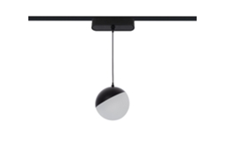 Foco Carril Suspenso Led Magnético Monofásico 25Mm Super Slim 10W 48V Cri90 Preto Ø100 Mm