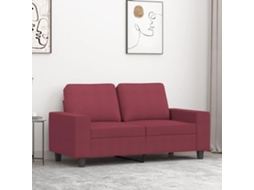 Vidaxl Sofá De 2 Lugares Tecido 120 Cm Vermelho Tinto