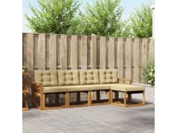 Vidaxl Conjunto De Sofás Para Exterior 5 Unid. Natural E Bege