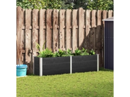 Vidaxl Canteiro Elevado De Jardim 200x50x54 Cm Wpc Cinzento