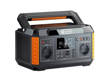 Power Station Portátil 520wh Flashfish P60 Gerador Solar 560w Com 11 Saídas Senoidal Pura 220v Ideal Para Apagões E Acampamento