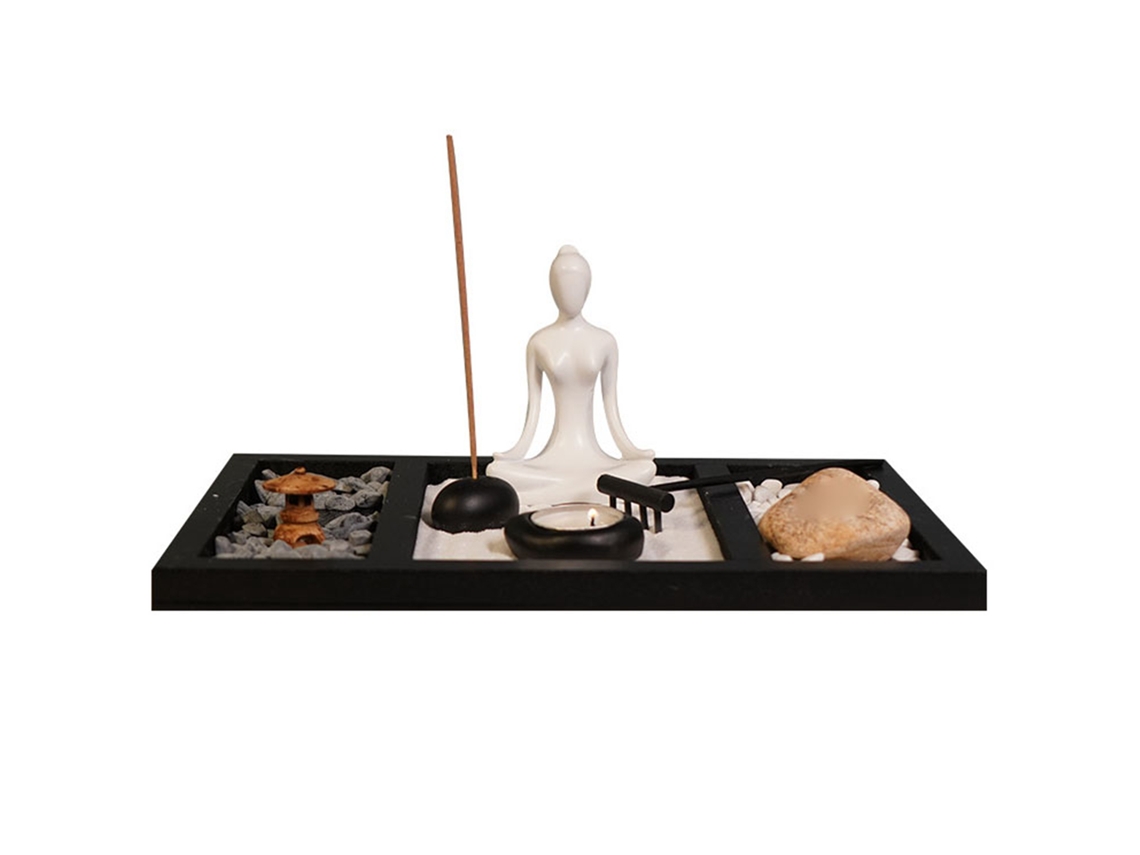 Porta velas Jardim Zen Pedra Exquisita Meditação Relaxamento