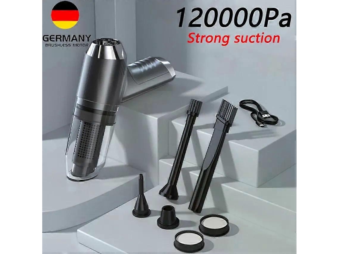 Aspirador De Pó Automotivo Sem Fio 120000pa 3 Em 1, Robô Aspirador De Pó Portátil, Mini Aspirador De Pó Portátil Para Carro, Casa Aquaforge