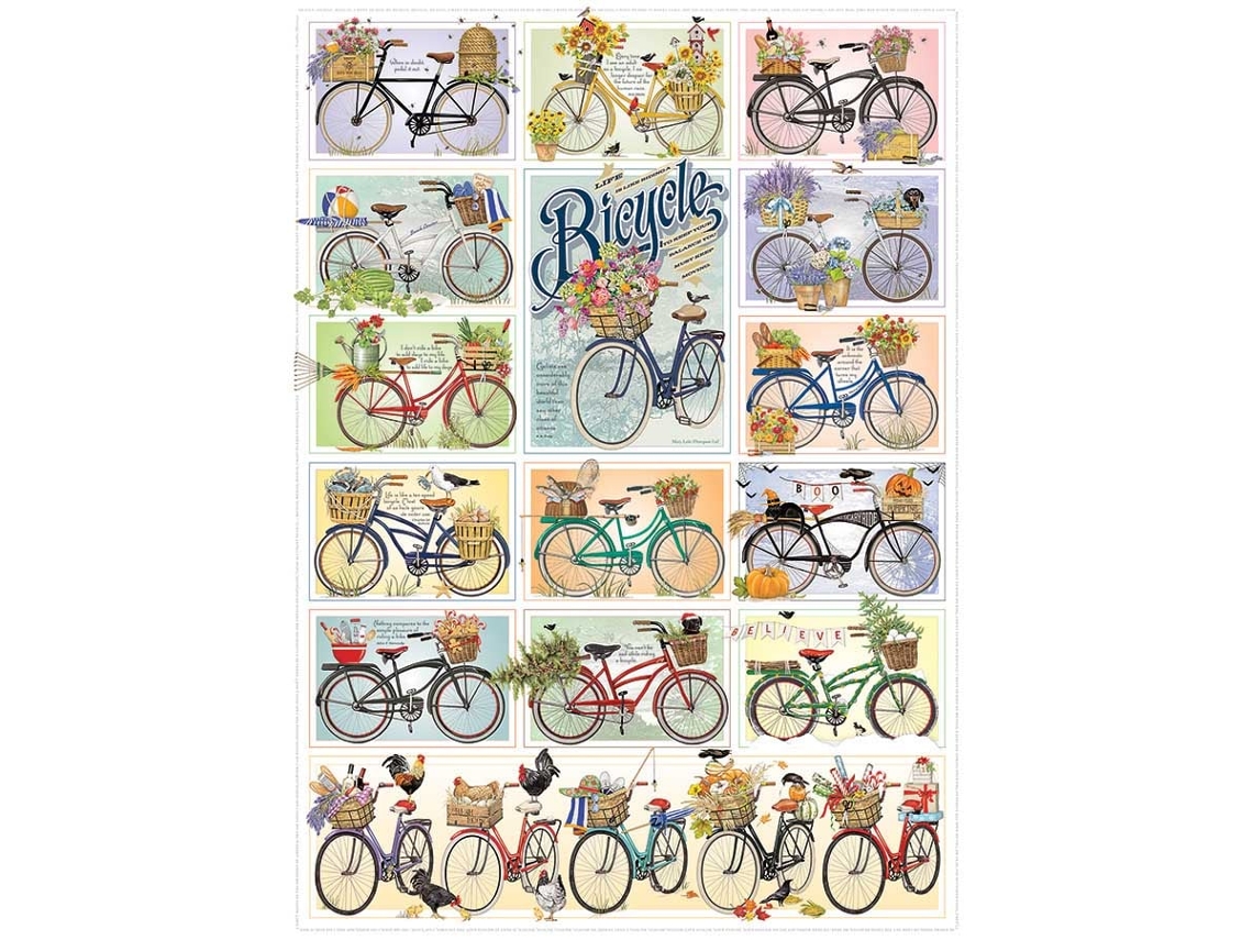 Quebra Cabeça De Bicicleta Cobble Hill Quebra Cabeça De 1000 Peças Para Adultos