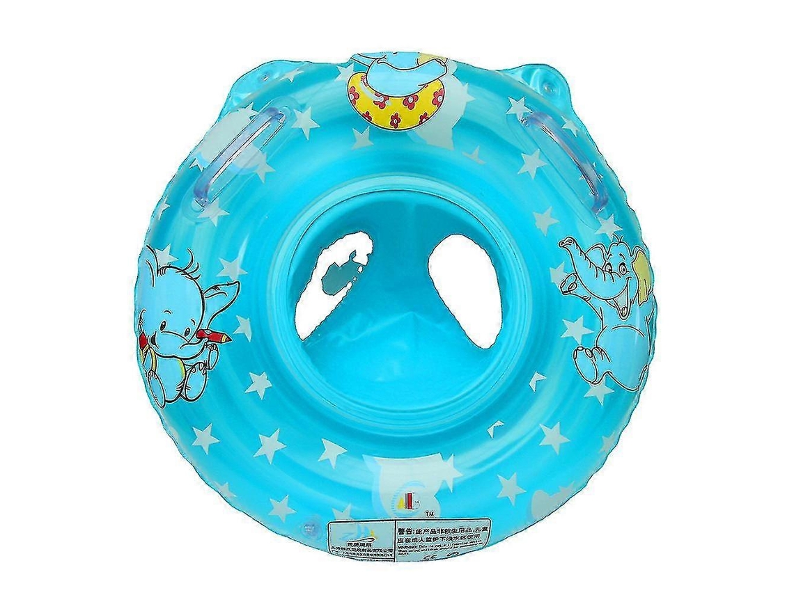 Boia de Natação Infantil para Bebês de 3 a 36 Meses, Pescoço com Assento, Acessórios para Piscina, Azul AQUAFORGE