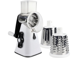 Ralador Com Cabo, 3 Lâminas Substituíveis De Aço Inoxidável, Com Manivela, Para Pepino, Batata, Cenoura, Nozes, Utensílio De Cozinha, Branco